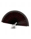 Flamenco dance fan black/red dots