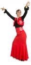 Flamenco Dance Skirt Azabache VII Red/R5-C101