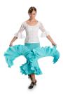 Flamenco Dance Skirt Triana W Light Blue size S