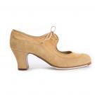 Flamenco dance Shoe Angetio Suède Beige