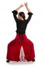 Flamenco Dance Skirt Azabache VII Red-R6