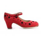 Flamenco dance Shoe Topos Red-Black
