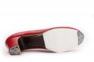 Flamenco dance Shoe Cordado Calado Red Leather