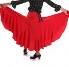 Flamenco Dance Skirt Giros Red