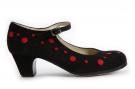 Flamenco dance Shoe Topos Negro-Red