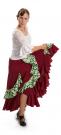 Flamenco Dance Skirt Triana FL Bordeaux/Green