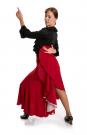 Flamenco Dance Skirt Azabache VII Red-R6