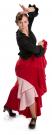 Flamenco Dance Skirt Azabache VII Red-R6