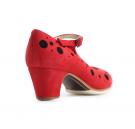 Flamenco dance Shoe Topos Red-Black