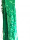ハンドメイド刺繍と緑の絹のショール緑